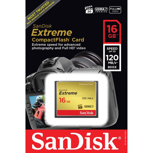 کارت حافظه سندیسک مدل SanDisk 16GB Extreme CompactFlash UDMA 7