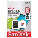 کارت حافظه سندیسک مدل SanDisk 32GB Ultra UHS-I microSDHC 80MB/s