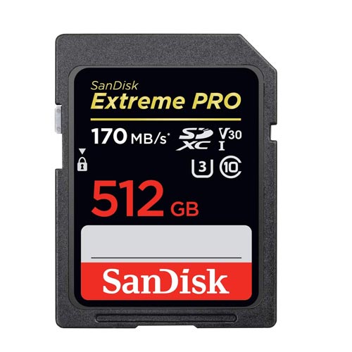 کارت حافظه سندیسک مدل SanDisk 512GB Extreme Pro 170MB/s SDXC UHS-I U3