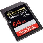 کارت حافظه سندیسک مدل SanDisk 64GB Extreme Pro 170MB/s SDXC UHS-I U3