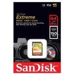 کارت حافظه سندیسک مدل SanDisk 64GB Extreme SDXC UHS-I U3