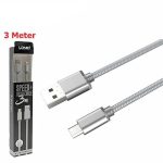 کابل تبدیل USB به microUSB الدینیو مدل LS31 طول 3 متر