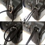 بند مچی دوربین عکاسی پاراکورد مشکی قرمز Camera Strap Paracord 035