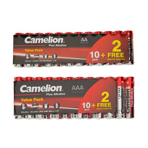 باتری قلمی و نیم قلمی کملیون مدل Camelion Plus Alkaline بسته 24 عددی