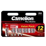 باتری قلمی و نیم قلمی کملیون مدل Camelion Plus Alkaline بسته 12 عددی