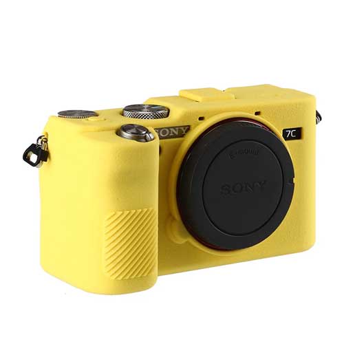 کاور سیلیکونی دوربین سونی A7C زرد | Sony Alpha A7C Cover Yellow