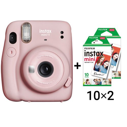 FUJIFILM INSTAX MINI 11 (Blush Pink) + Fujifilm Instax Mini Film ×2