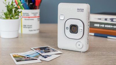 دوربین دیجیتالی چاپ سریع اینستکس مینی لیپلی فوجی فیلم | FUJIFILM INSTAX Mini LiPlay Camera (Stone White)