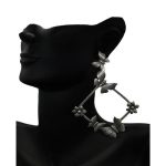 گوشواره میخی ورشو طرح پروانه و گل Butterfly Design Earrings