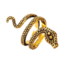 انگشتر ورشو مار طلایی-نقره ای متوسط Warsaw Snake Design Ring Medium