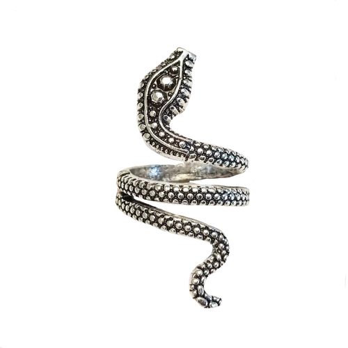 انگشتر ورشو مار طلایی-نقره ای متوسط Warsaw Snake Design Ring Medium