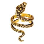 انگشتر ورشو مار طلایی-نقره ای متوسط Warsaw Snake Design Ring Medium