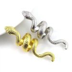 انگشتر ورشو مار طلایی-نقره ای بزرگ Warsaw Snake Design Ring Large