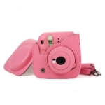 کیف چرمی دوربین فوجی فیلم مناسب FujiFilm Instax mini 9/8 Pink Bag