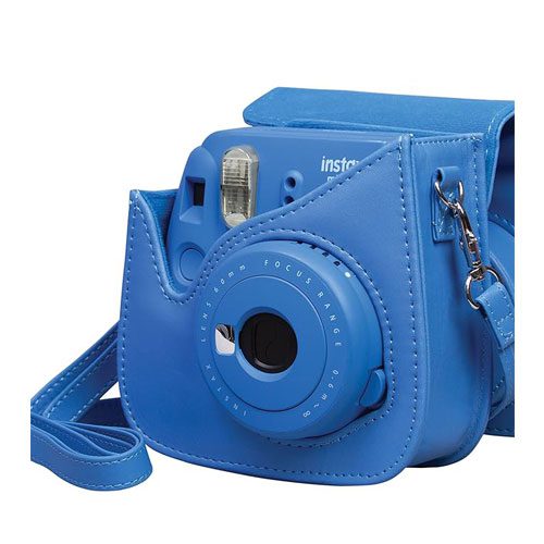 کیف چرمی دوربین فوجی فیلم مناسب FujiFilm Instax mini 9/8 Cobalt Bag