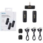 میکروفون دو کاربر بی سیم یقه ای بویا BOYA BY-WM3T2-M2 3.5mm TRS