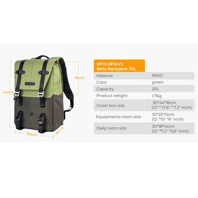 کوله پشتی دوربین کی اند اف K&F KF13.087AV2 Camera Backpack