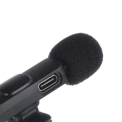 میکروفن بی سیم یقه ای دو کاربر K9 Type-C Wireless Microphone