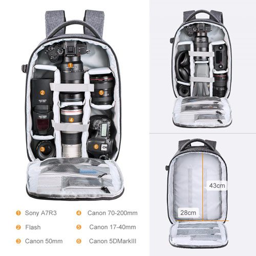 کوله پشتی دوربین کی اند اف K&F KF13.044V5 Camera Backpack