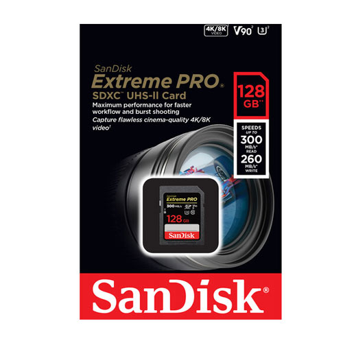 کارت حافظه سندیسک SanDisk 128GB Extreme PRO 300 MB/s UHS-II SDXC