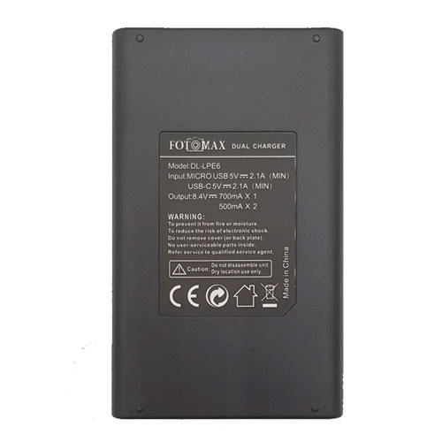 شارژر دوقلوی فوتومکس مدل Fotomax DL-LPE6