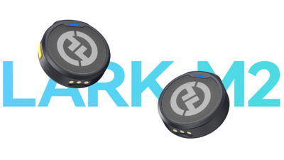 میکروفون یقه ای دوکاربر بی سیم هالیلند Hollyland Lark M2 Duo Lightning (Shine Charcoal)