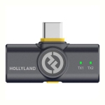 میکروفون یقه ای دوکاربر بی سیم هالیلند Hollyland Lark M2 Duo Type-C (Shine Charcoal)
