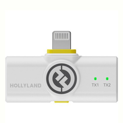 میکروفون یقه ای بی سیم هالی لند (Hollyland Lark M2 Duo Combo (Ivory White