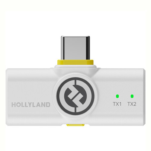 میکروفون یقه ای بی سیم هالی لند (Hollyland Lark M2 Duo Combo (Ivory White