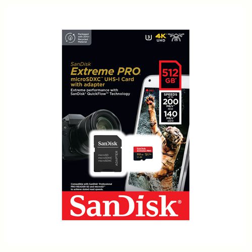 کارت حافظه سندیسک SanDisk Extreme Pro microSDHC 512GB 200MB/s