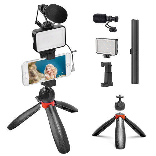 کیت تولید کننده محتوا همراه نور و میکروفون کامیکا Comica CVM-VM10-K5