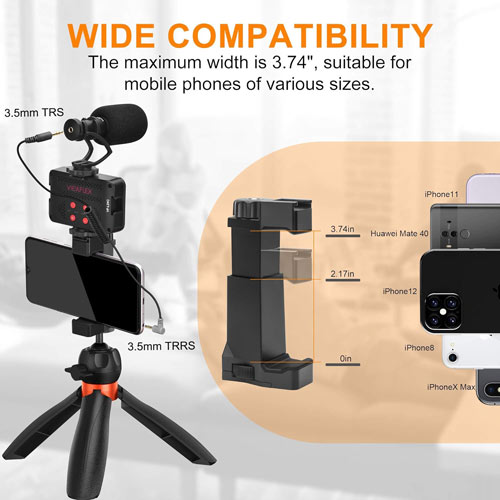 کیت تولید کننده محتوا همراه نور و میکروفون کامیکا Comica CVM-VM10-K5