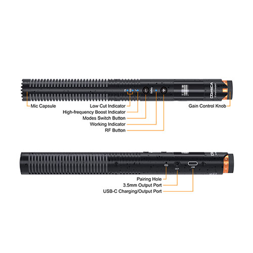 میکروفون بیسیم شاتگان کامیکا Comica CVM-VM30 Shotgun Microphone