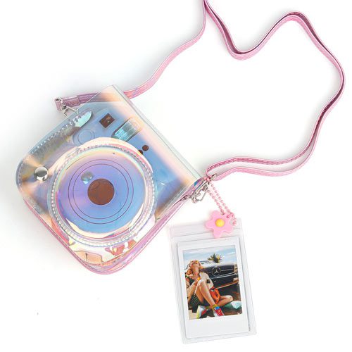 کیف دوربین فوجی فیلم مناسب FujiFilm Instax mini 11/12 Clear Pink Bag