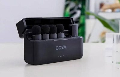 میکروفون 4 کاربره بی سیم یقه ای بویا Boya BY-V4 TRS