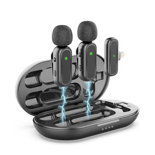 میکروفون موبایل بی سیم یقه ای انسر Answer K61 Dual Lightning Wireless Microphone