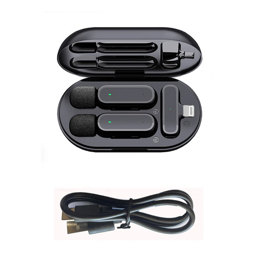 میکروفون موبایل بی سیم یقه ای انسر Answer K61 Dual Lightning Wireless Microphone