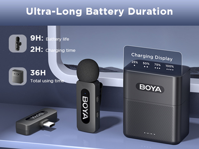 میکروفون دو کاربر بی سیم یقه ای بویا Boya BY-V30 Type-C