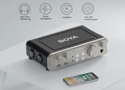 میکسر دو کاناله صدا بویا مدل Boya BY-AM4 Audio Mixer