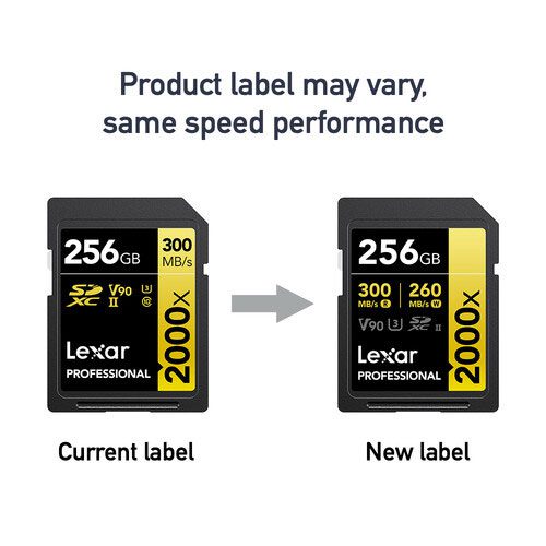 کارت حافظه لکسار Lexar 256GB Professional 2000x UHS-II SDXC