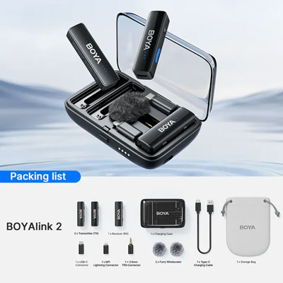 میکروفون دو کاربر بی سیم یقه ای بویا Boya Boyalink2