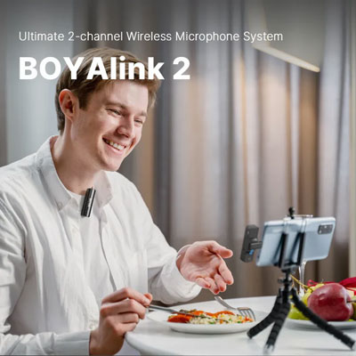میکروفون دو کاربر بی سیم یقه ای بویا Boya Boyalink2