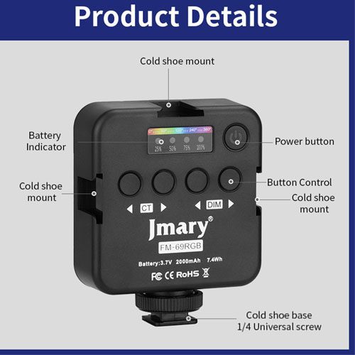 نور ثابت جیماری Jmary FM-69RGB LED