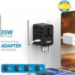 مبدل آداپتور برق مسافرتی گودس GoDes 35W Universal Travel Adapter USB-C GD-B619