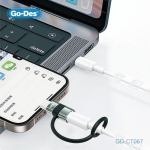 تبدیل لایتنینگ به تایپ سی گودس GoDes Type-C to Lightning Adapter GD-CT067