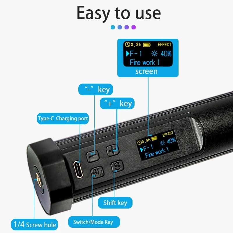 باتوم لایت اینیوجوی Enujoy JM30 RGB Tube Light