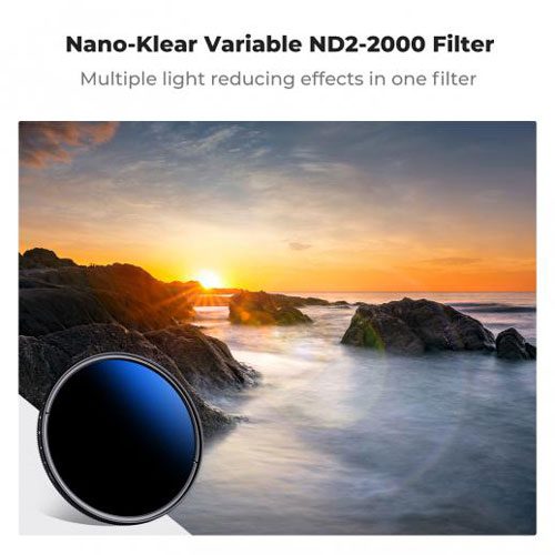 فیلتر ان دی متغیر کی اند اف K&F C Variable ND 2-2000 72mm