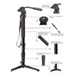 تک پایه فیلمبرداری کینگجوی Kingjoy MP4008F Monopod+KH-6750