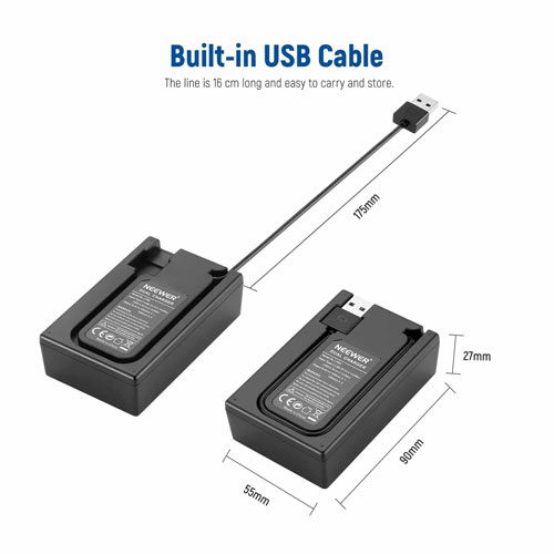 باتری و شارژر دو قلوی نیوور Neewer NP-6NH Battery With Charger