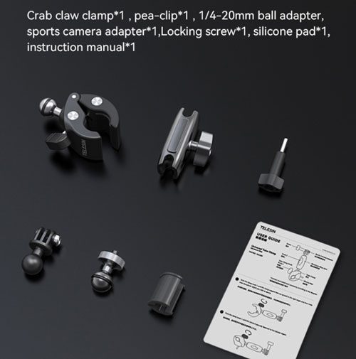 پایه نگهدارنده دوربین های ورزشی تلسین Telesin Universal Tube Clamp